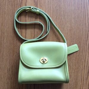 Vintage Coach Emmie Flap-Lime leather